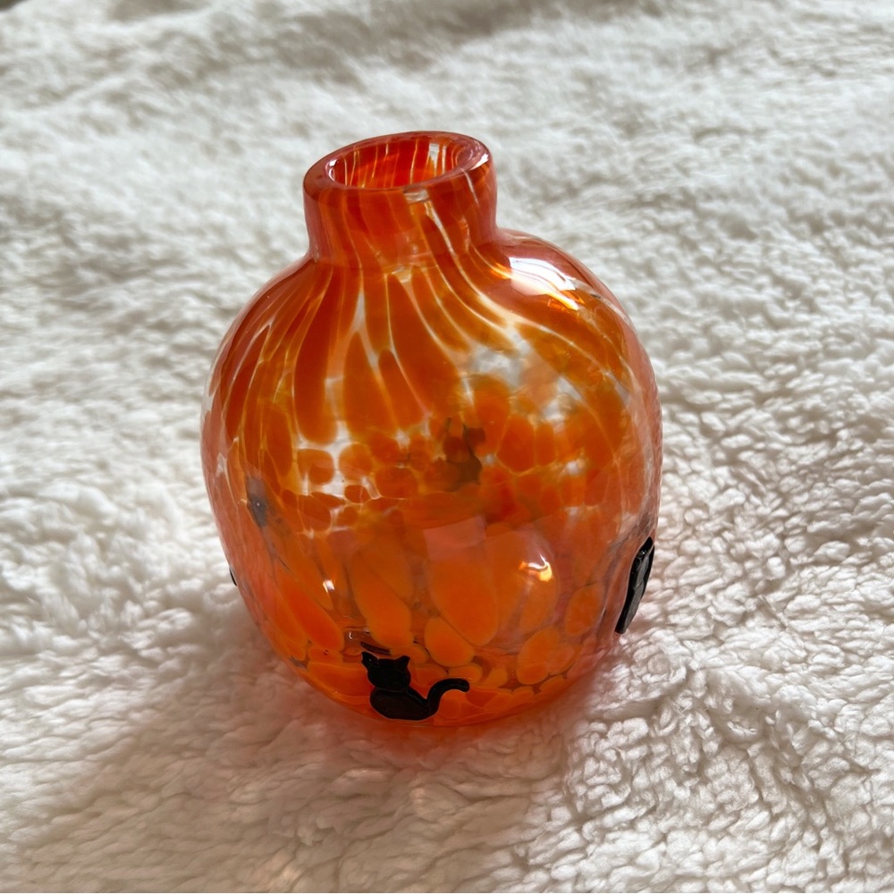 Anthropologie icon halloween cat vase NWT Mystic Icon 4" Glass Bud Vase 2024 - Picture 2 of 3